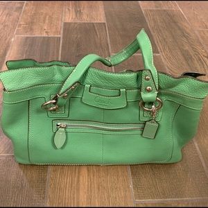 Coach green purse